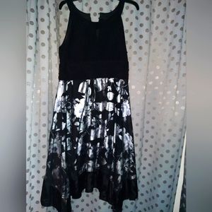 Scarlett Black and Silver Asymmetrical Dress
